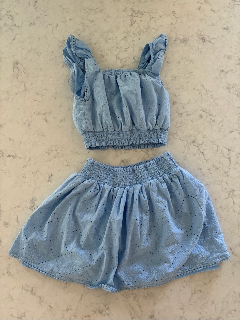 Light Blue Skirt Set